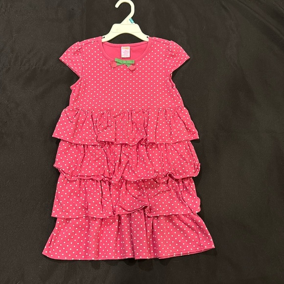 Gymboree dress size 7. pink, white dots, with bow - Picture 1 of 4